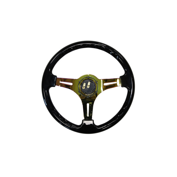 Steering wheel SLIDE 350mm offset:30mm NeoChrome Wood Black