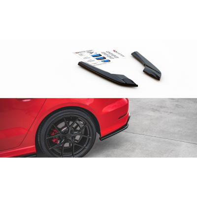 Gloss Black Rear Side Splitter for Audi S3 8V Model