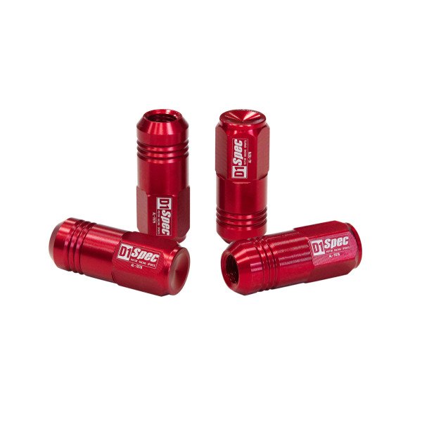 D1Spec Replica EW M12x1.25 Red Wheel Lug Nuts - 20 Pack