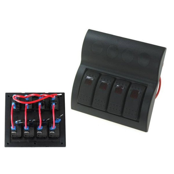 12-24V IP68 Waterproof ON-OFF Switch 4xB 2x5A 1x10A 1x15A