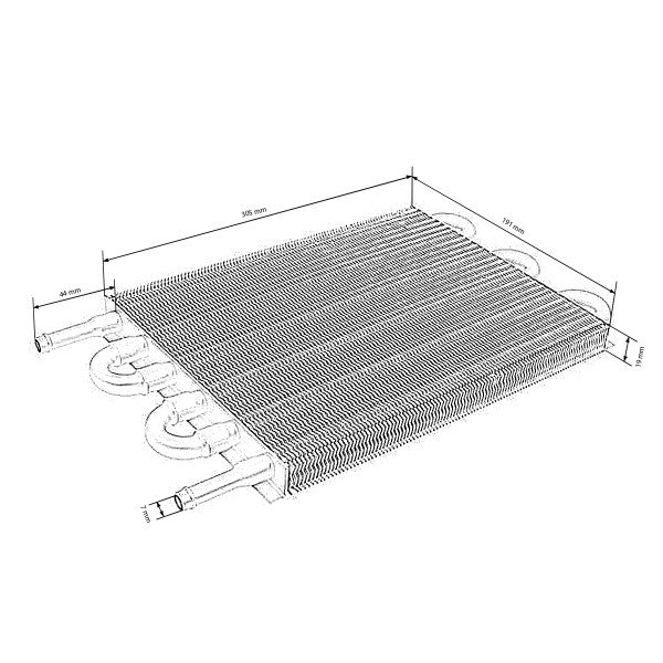 6-Row Power Steering Transmission Cooler for Enhanced Performance