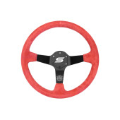 Steering wheel SLIDE 350mm offset:90mm Suede Red
