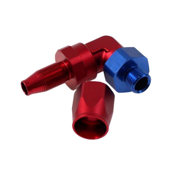 90° AN8 Swivel Fitting with AN6 Adapter - Precision Design