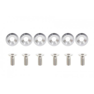 JDM Silver Decorative Screws M8x1.25 15mm - Stylish Fasteners