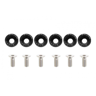 JDM Black Decorative Screws M8x1.25, 15mm Length - Stylish Fasteners