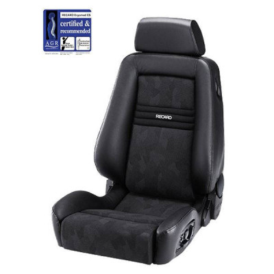 Recaro Ergomed ES Racing Seat - Black Leather, SAB Clima