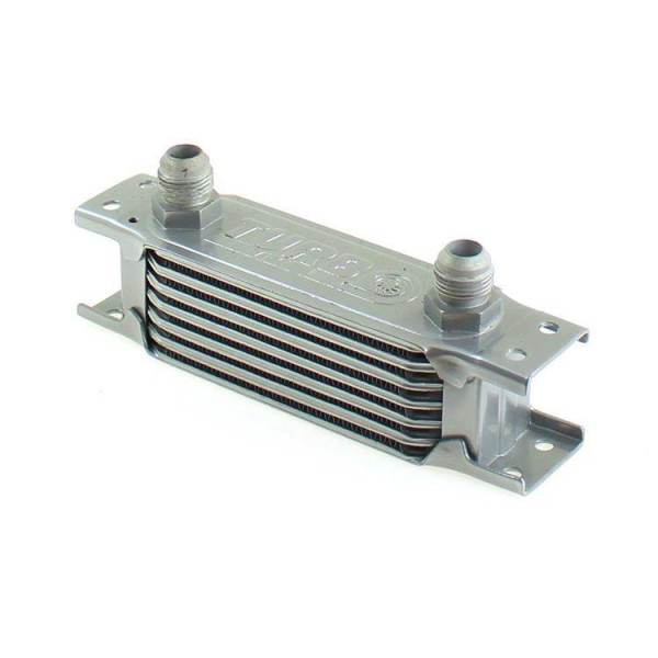 Slim Line 7-Row Oil Cooler 140x50x50 AN8 - Silver Finish