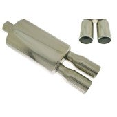 High-Performance Rear Muffler 2x76mm Inlet 63.5mm Outlet