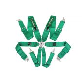 6-Point Green Takata Replica Racing Seat Belt Harness