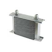 16-Row Slim Line Oil Cooler 140x125x50 AN10 - Silver Finish