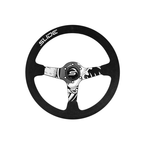 Steering wheel SLIDE 350mm offset:90mm Suede Hydrographics