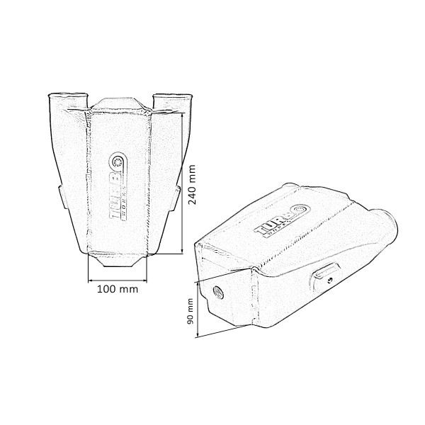 High-Performance Water Intercooler 100x240x90 for Optimal Cooling