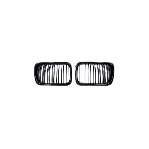 Gloss Black Dual Line Grill for BMW 3 E36 Facelift Compact