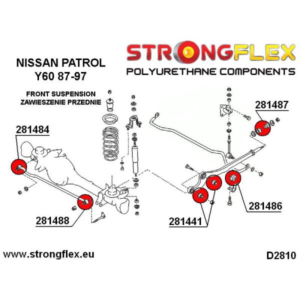 Nissan Patrol Front Suspension Bush Kit 286131B