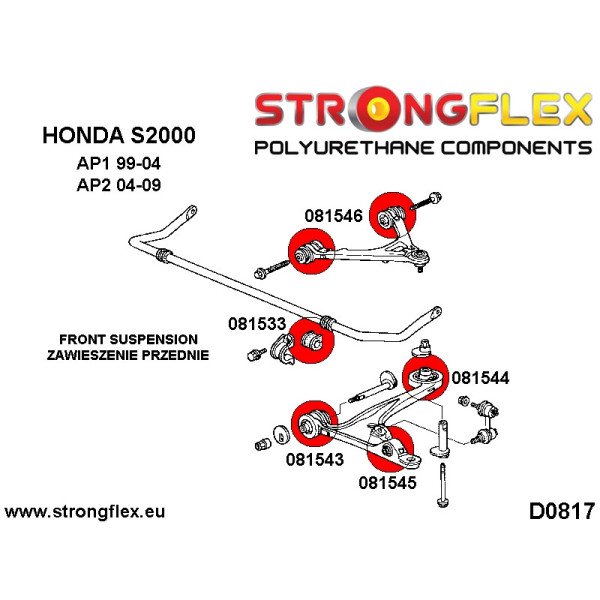 Honda S2000 AP2 Full Suspension Bush Kit 086154B