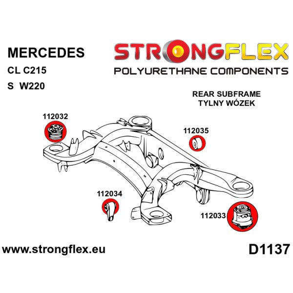 Rear Crossmember Bush for Mercedes CL/S W220 - 112033B