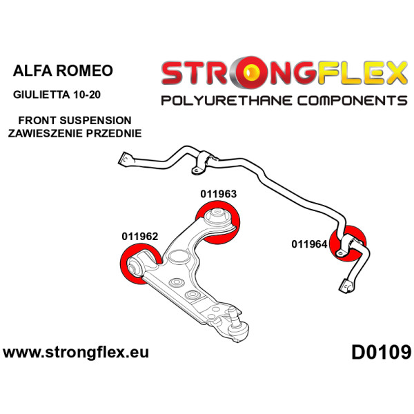 Alfa Romeo Giulietta Front Lower Arm Rear Bush SPORT 011963A