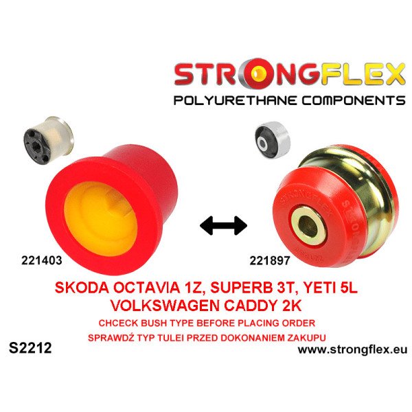 Front & Rear Suspension Bush Kit for Audi, VW, Škoda, Seat - Ref 226174B