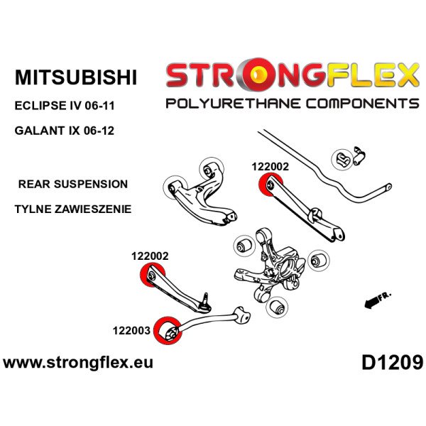 Mitsubishi Rear Lower Arm Inner Bushing 80Sha - 122002B