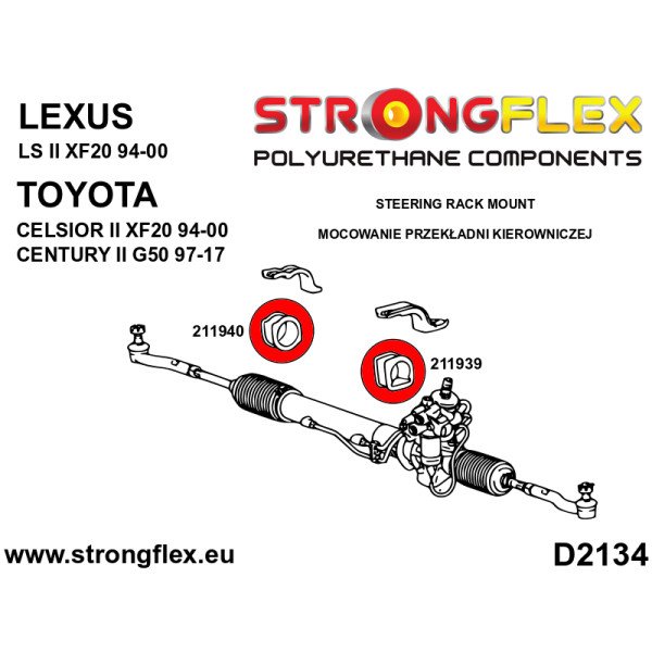 Lexus/Toyota Steering Rack Clamp Bush, 80Sha, 211940B