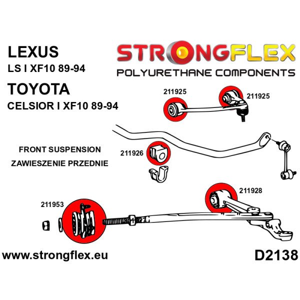 Full Suspension Bush Kit SPORT for Lexus/Toyota - 216257A