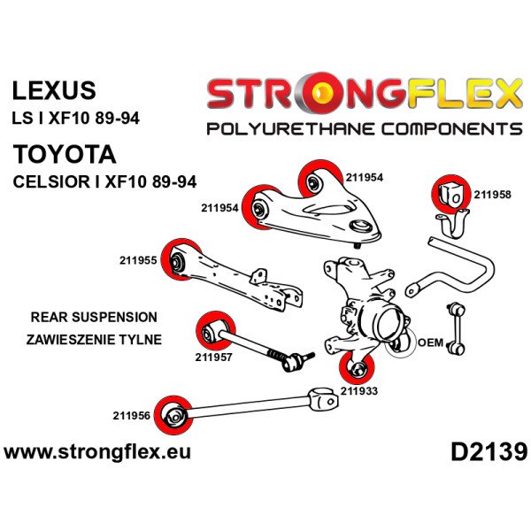 Full Suspension Bush Kit SPORT for Lexus/Toyota - 216257A