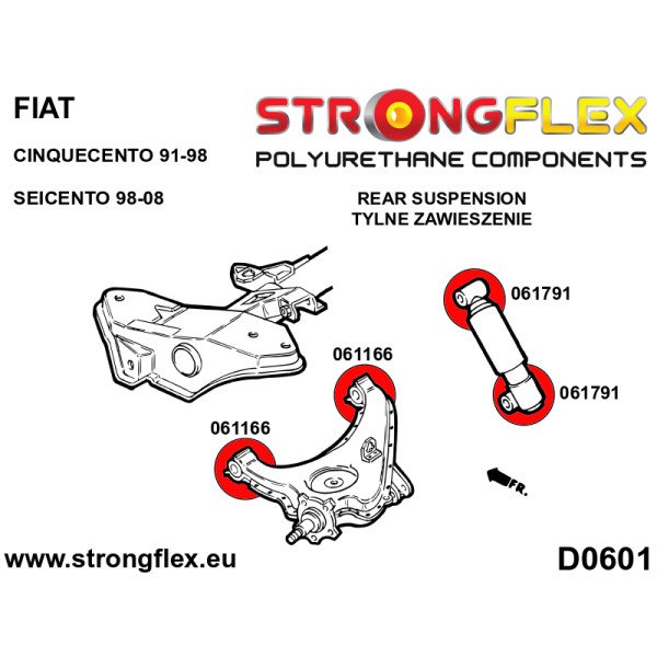 Full Suspension Bush Kit for Fiat Cinquecento & Seicento - 066074B