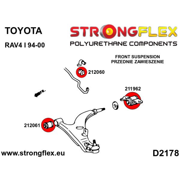 Toyota RAV4 I Front Suspension Bush Kit SPORT 216289A