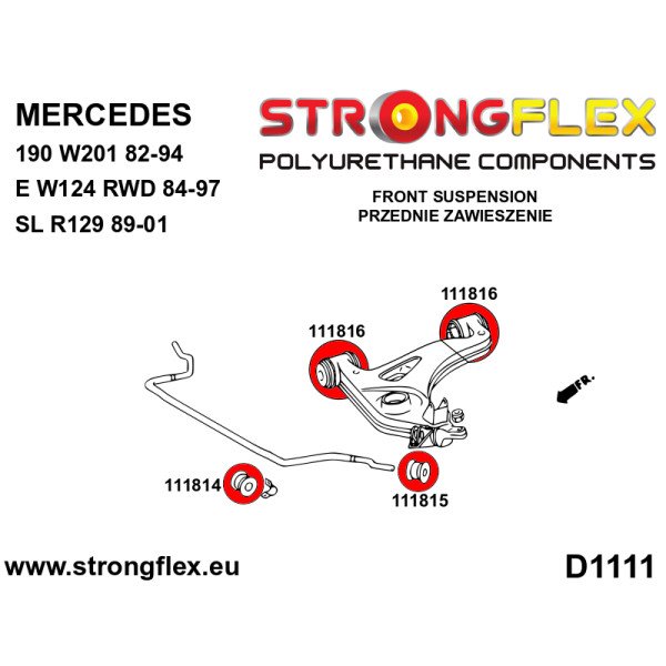 Mercedes Front Suspension Bush Kit SPORT 116225A