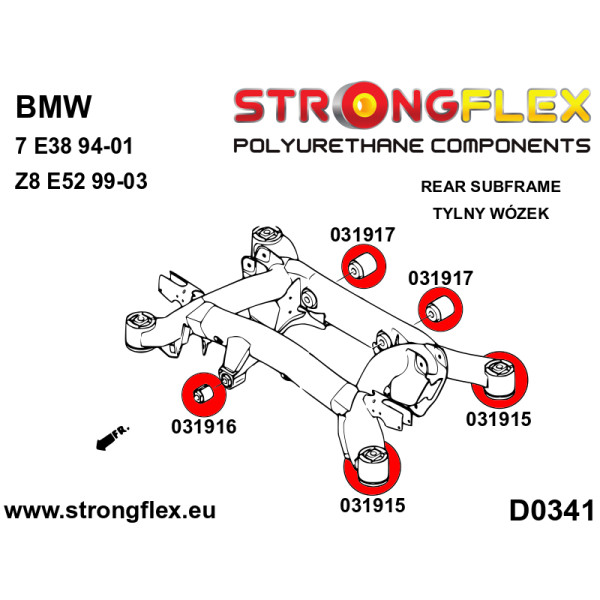 BMW Z8 Full Suspension Polyurethane Bush Kit SPORT 036132A