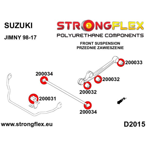 Suzuki Jimny Full Suspension Polyurethane Bush Kit 206174A