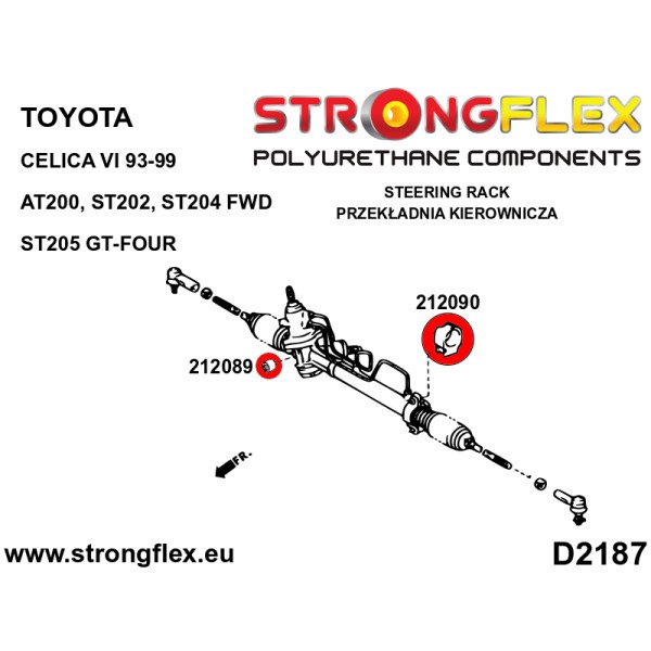 Toyota Celica VI Steering Rack Bush 90ShA - 212089A