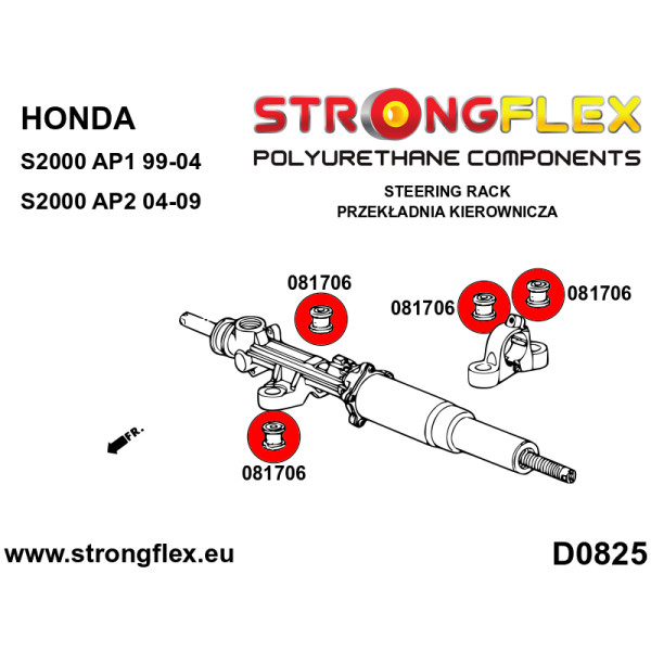 SPORT Steering Rack Mount Bush for Acura & Honda - 081706A