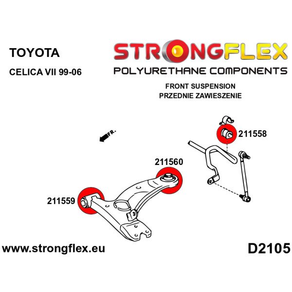 Toyota Celica VII Front Suspension Bush Kit SPORT 216161A