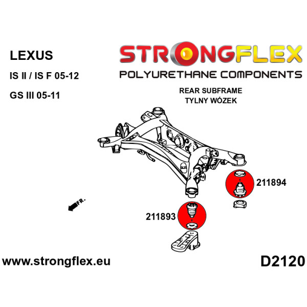 Full Suspension Polyurethane Bush Kit for Lexus GS/IS III - 216235B