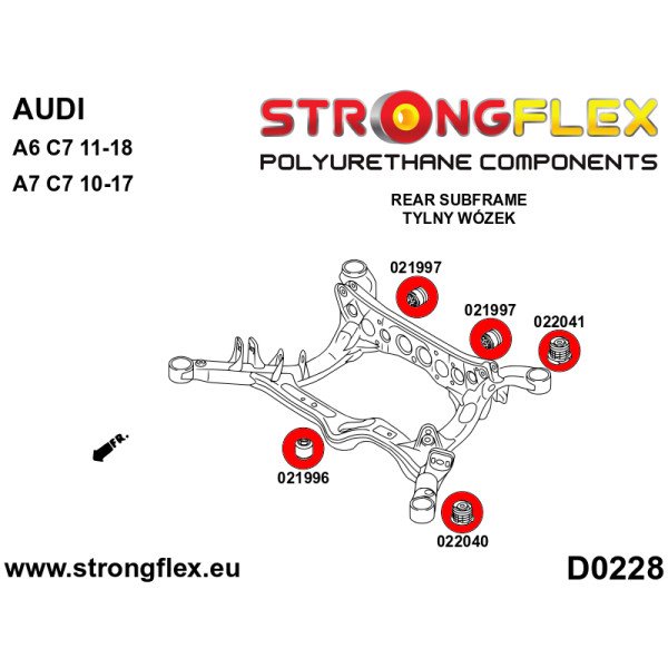 Full Suspension Polyurethane Bush Kit for Audi A6/A7 - 026266B