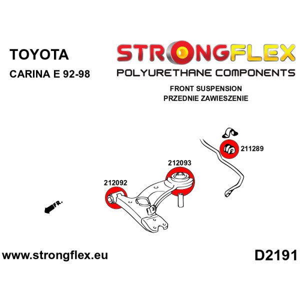 Toyota Carina V Front Control Arm Rear Bush - 212093B