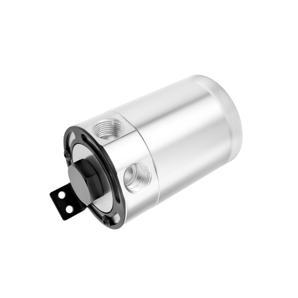 Aluminum 3-Port Baffled Oil Catch Can with Air-Oil Separator and Filter
