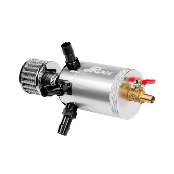 Aluminum 3-Port Baffled Oil Catch Can with Air-Oil Separator and Filter
