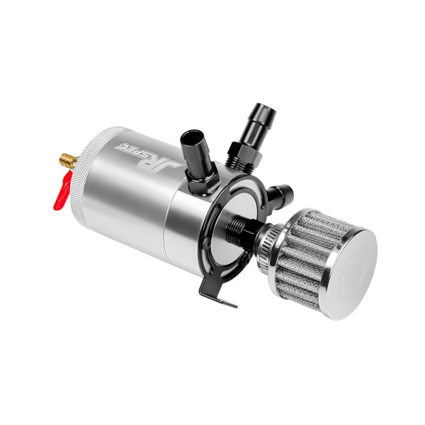 Aluminum 3-Port Baffled Oil Catch Can with Air-Oil Separator and Filter