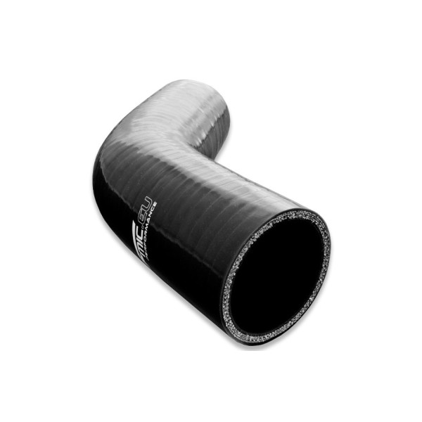 45-Degree Black Silicone Elbow 89mm