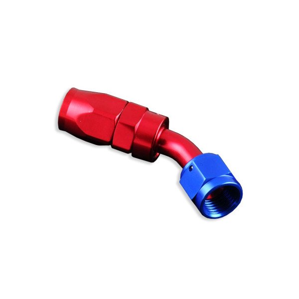 Red Swivel 45° AN8 Fitting for Custom Plumbing