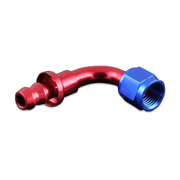 AN6 Push-On 90 Degree Fitting Red