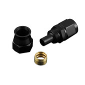 AN12 Straight PTFE Fuel Oil Hose End JIC Black