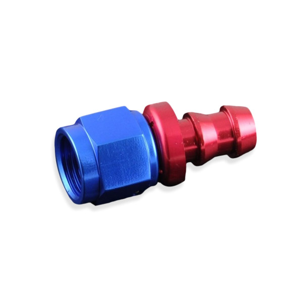 AN6 Push-On Fitting Red