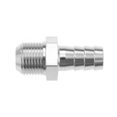 Push-On Barb Tail Hose Pipe AN6 to 12mm Fuel Fitting Adapter Silver