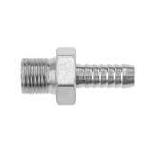 Push-On Barb Tail Hose Pipe Fitting Adapter M16x1.5 to 10mm Fuel Silver