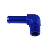 90-Degree 1/4 NPT to 3/8" Nipple Blue
