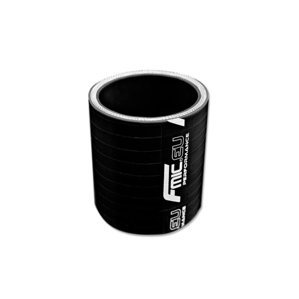 70mm Black Straight Silicone Coupler - 15cm Length