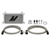 Mishimoto MMOC-UL Universal 19 Row Oil Cooler Kit Silver